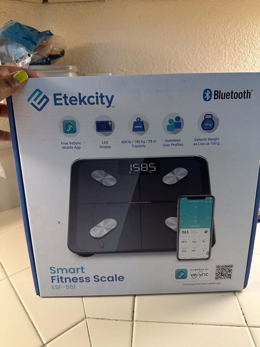 Etekcity Smart Fitness Scale ESF-551 810043374705